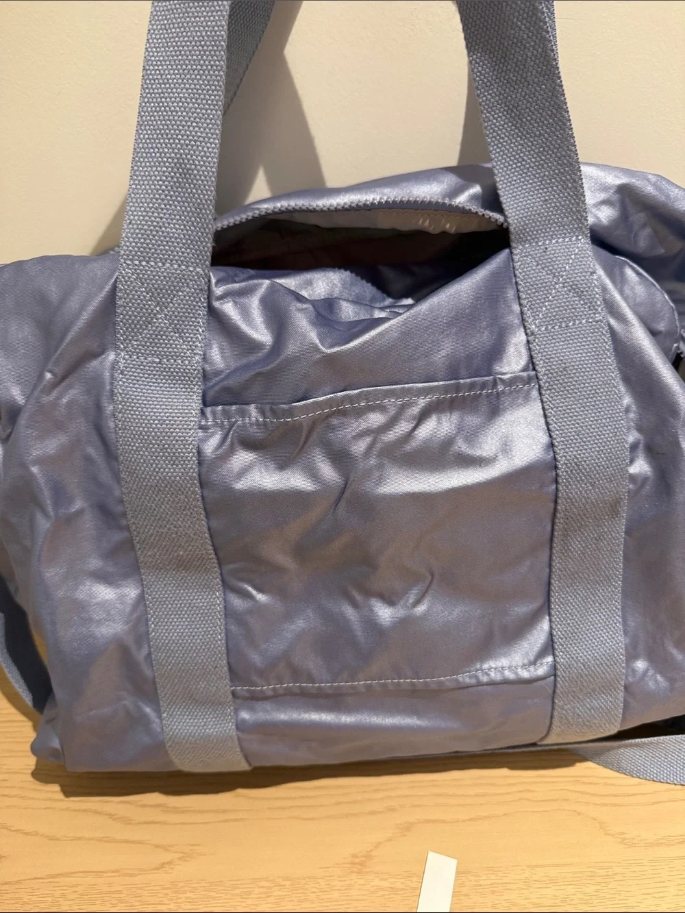 Kipling Metallic Gray blue Travel Tote Bag